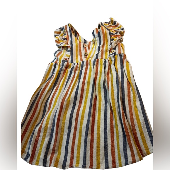 GIRLS STRIPED LIGHT SPRING DRESS - Picture 2 of 2